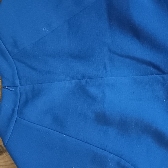 L'AGENCE Marine Blue Pleated Tank Asymmetrical Dress SSS - Picture 5 of 7